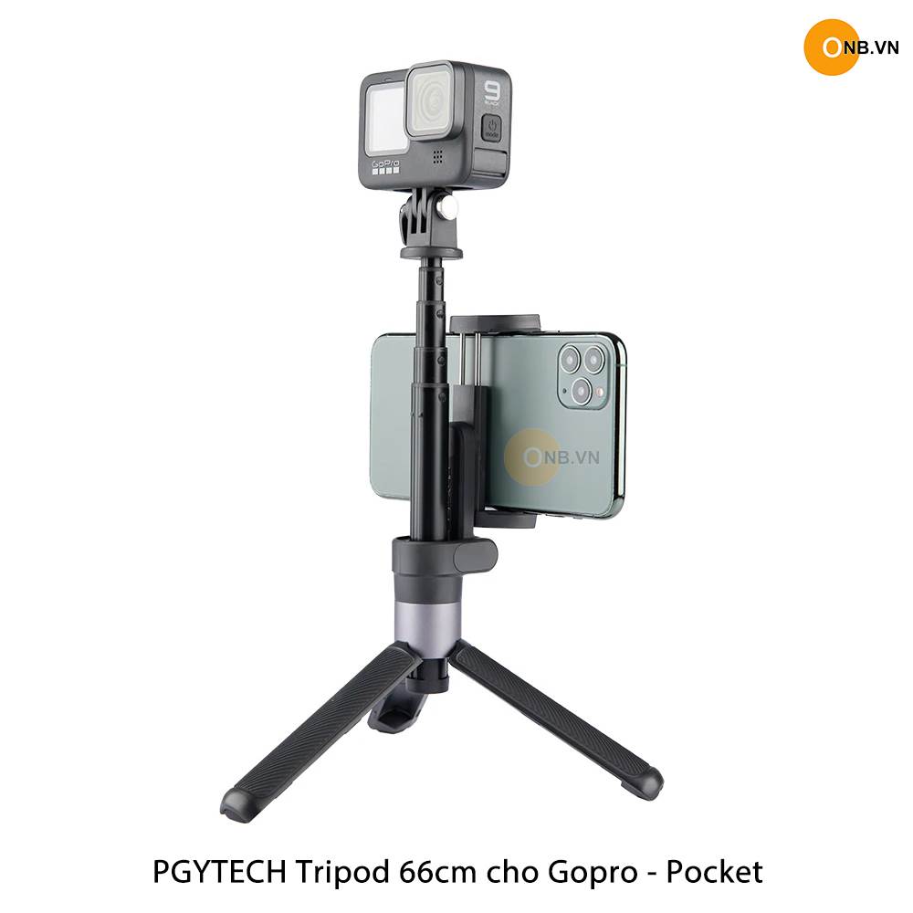 PGYTECH Tripod 66cm - Osmo Pocket 2, Gopro 9 có kẹp điện thoại