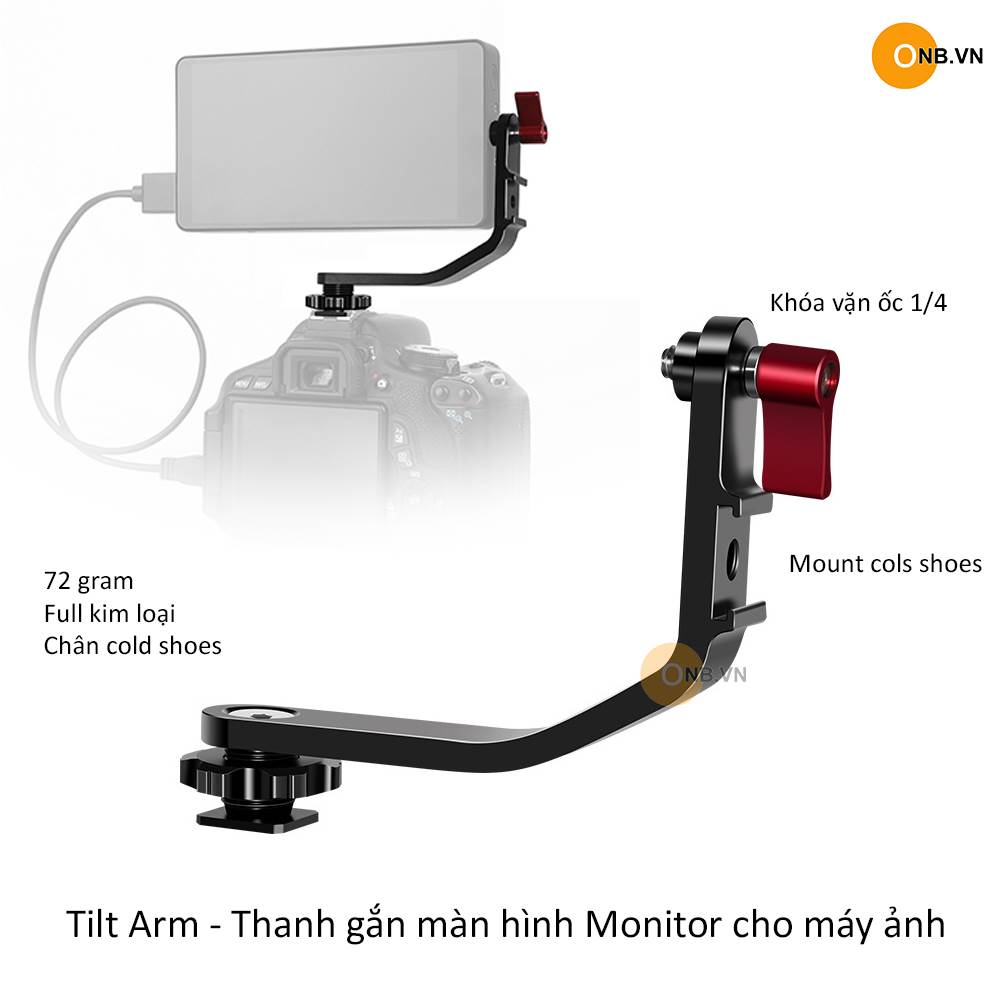 Tilt Arm Thanh gắn màn hình Monitor cho máy ảnh