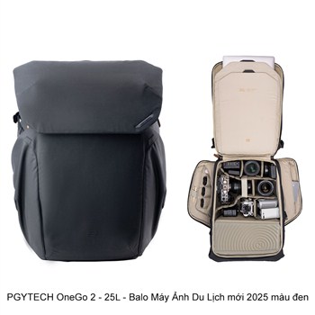 PGYTECH OneGo 2 - 25L Balo Máy Ảnh Du Lịch mới 2025 màu đen