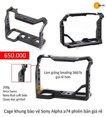 Cage Khung bảo vệ Sony Alpha a7r5 a74 a73 a72 mới 2024