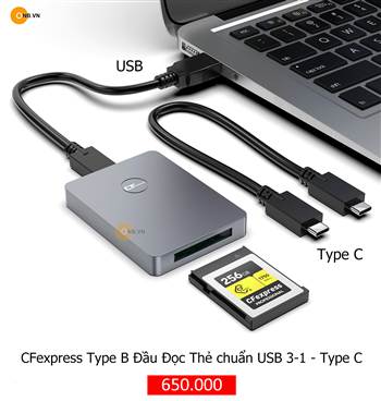 CFexpress Type B Đầu Đọc Thẻ chuẩn USB 3.1 - Type C