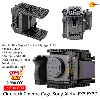 FusionRig Cineback Cinema Cage Sony Alpha FX3 FX30 bản Pro