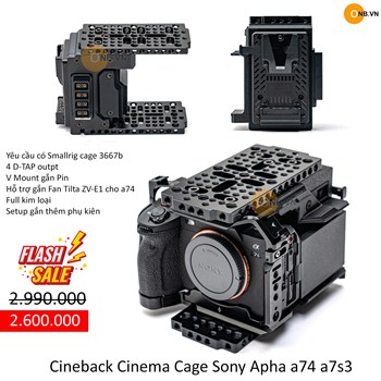 FusionRig Cineback Cinema Cage Sony Apha a74 a7s3