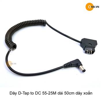 Dây D-Tap to DC 55-25MM dài 50cm dạng dây xoắn