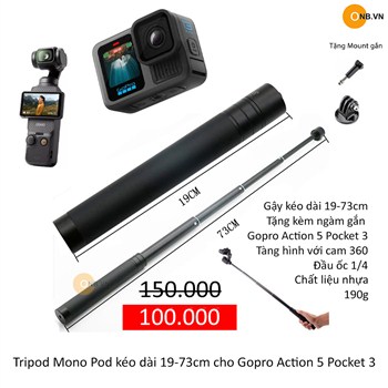 Monopod Tripod gậy cho Gimbal gọn nhẹ kéo dài 73cm