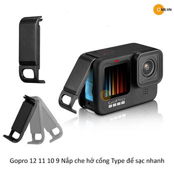 Gopro 12 11 10 9 Nắp che hở cổng Type để sạc nhanh
