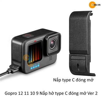 Gopro 12 11 10 nắp nhựa Type C đóng mở khi sạc Ver 2