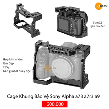 Khung Cage Sony Alpha a73 - a7r3 - Hỗ trợ quay, bảo vệ máy