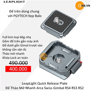 LeapLight Quick Release Plate Đế Tháo Mở Nhanh Arca Swiss Gimbal RS4 RS3 RS2 2025