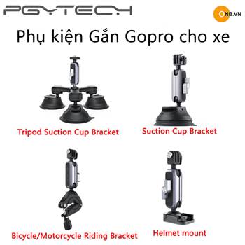 List phụ kiện PGYTECH dùng cho Gopro, Pocket gắn lên xe hơi, xe máy, xe đạp
