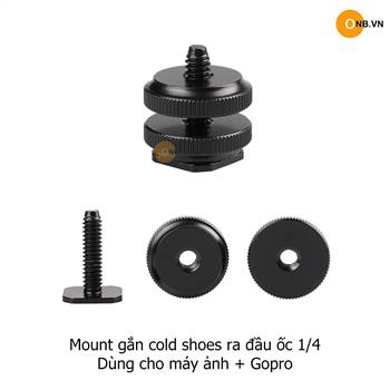 Mount kim loại chuyển từ chân cold shoes ra ốc 1/4 