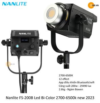 Nanlite FS-200B Đèn Led Studio 2700-6500K mới 2023