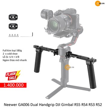 Neewer GA006 Dual Handgrip Tay cầm đôi gắn Gimbal Ronin RS5 RS4 RS3