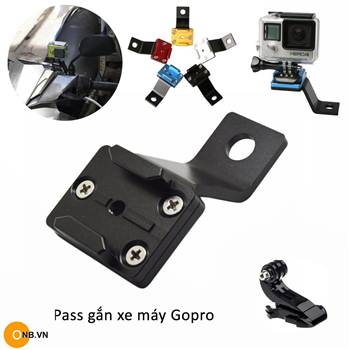 Pass gắn xe máy bằng thép cho Gopro, Osmo Action, Osmo Pocket