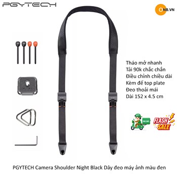 PGYTECH Camera Shoulder Strap Night Black - Dây đeo máy ảnh màu đen