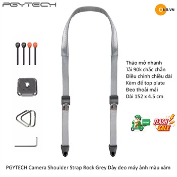 PGYTECH Camera Shoulder Strap Rock Grey Dây đeo máy ảnh màu xám