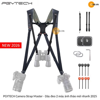PGYTECH Camera Strap Master - Dây đeo 2 máy ảnh tháo mở nhanh 2025