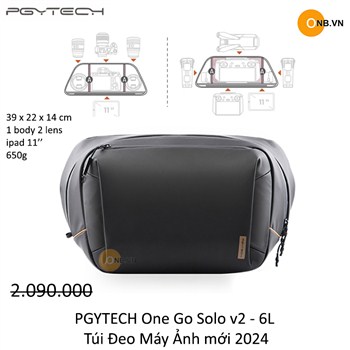 PGYTECH One Go Solo v2 - 6L Túi Đeo Máy Ảnh mới 2024