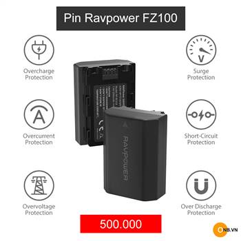 Pin Ravpower FZ100 cho Sony Alpha a74 a7iv !!!