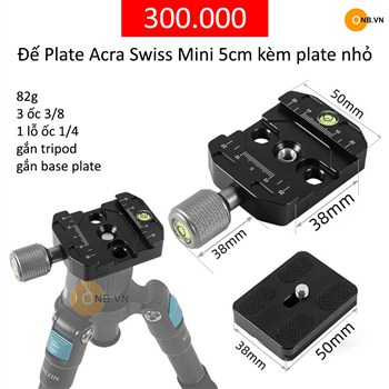 Plate Arca Swiss gắn Tripod Base Plate tháo mở nhanh