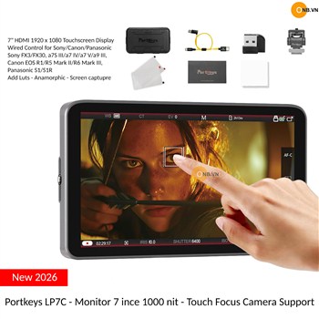 Portkeys LP7C - Monitor 7 ince 1000 nit - Touch Focus Camera Support