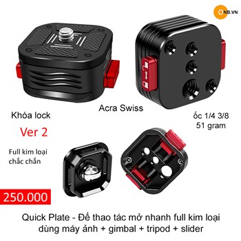 Quick Release Plate Đế thao tác mở nhanh Máy ảnh và Gimbal