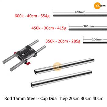 Rod 15mm Steel - Cặp đũa thép 20cm 30cm 40cm chuẩn 15mm 