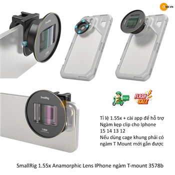SmallRig 1.55x Anamorphic Lens IPhone ngàm T-mount 3578b