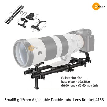 SmallRig 15mm Adjustable Double-tube Lens Base Plate 4155