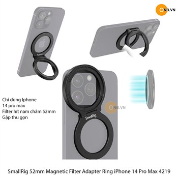 SmallRig 52mm Magnetic Filter Adapter Ring iPhone 15 Pro Max 14 Pro Max 4219