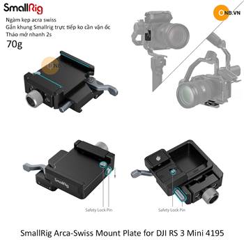 SmallRig Arca-Swiss Mount Plate for DJI RS 3 Mini 4195