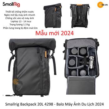 Smallrig Backpack 20L 4298 - Balo Máy Ảnh Du Lịch 2024