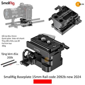 SmallRig Baseplate 15mm Rail code 2092b