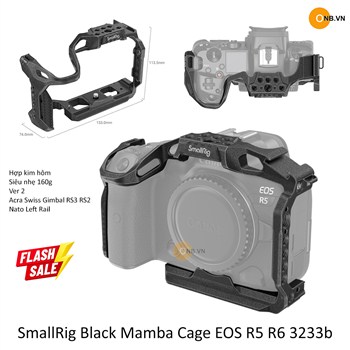 SmallRig Black Mamba Cage Canon EOS R5 R6 3233b
