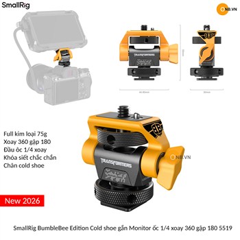 SmallRig BumbleBee Cold Shoe gắn Monitor Đèn Led ốc 1/4 5519