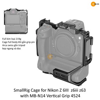 SmallRig Cage for Nikon Z 6III z6iii z63 with MB-N14 Vertical Grip 4524