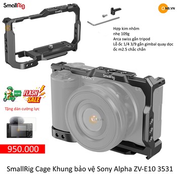 SmallRig Cage Khung bảo vệ Sony Alpha ZV-E10 3531b new 2025