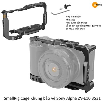 SmallRig Cage Khung bảo vệ Sony Alpha ZV-E10 3531