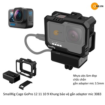 SmallRig Cage GoPro 12 11 10 9 Khung kèm adapter mic 3083
