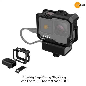 SmallRig Cage Gopro 10 Gopro 9 - Khung nhựa bảo vệ gắn adapter mic 3083