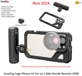 Smallrig Cage iPhone 15 Pro with 1 Side Handle Remote 4398