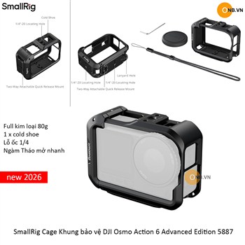 SmallRig Cage Khung bảo vệ DJI Osmo Action 6 Advanced Edition 5887