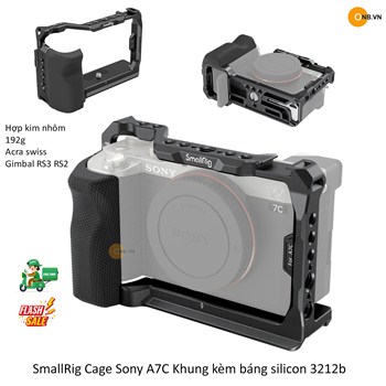 SmallRig Cage Sony A7C kèm báng silicon 3212b