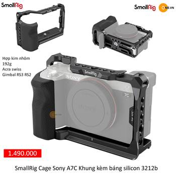 SmallRig Cage Sony A7C kèm báng silicon 3212b mới 2024