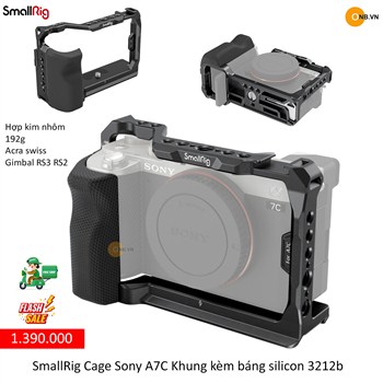 SmallRig Cage Sony A7C kèm báng silicon 3212b mới 2024