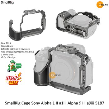 SmallRig Cage Khung bảo vệ Sony Alpha 1 II a1ii Alpha 9 III a9iii 5187 new 2025