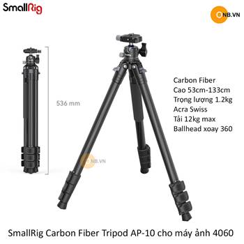 SmallRig Carbon Fiber AP-10 Tripod Máy ảnh Nhỏ Gọn 4060