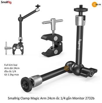 Smallrig Clamp Magic Arm 24cm ốc 1/4 gắn Monitor 2732b