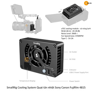 SmallRig Cooling Fan Quạt tản nhiệt Sony Canon Fujifilm 4815