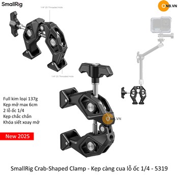 SmallRig Crab-Shaped Clamp - Kẹp càng kua lỗ ốc 1/4 - 5319